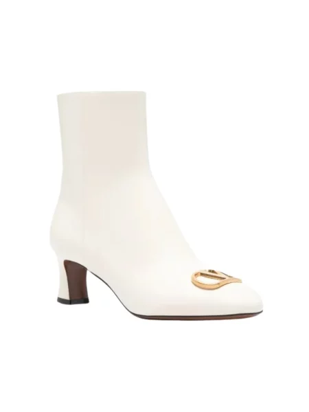 Buty do kostki Valentino Garavani skórzane białe