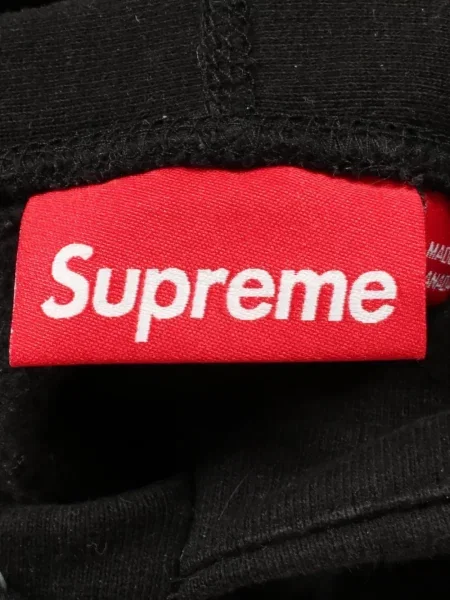 Hanorac cu glugă Supreme cu autograf negru