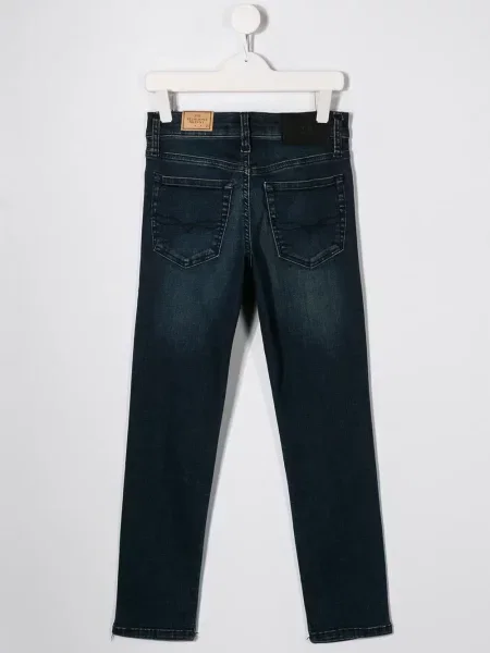 Jeansy straight leg dziecięce Polo Ralph Lauren niebieskie