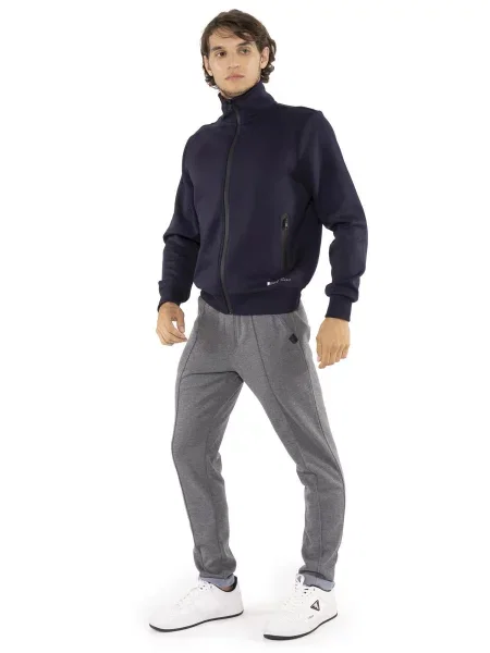 Bluza Leone Apparel Tech ze stójką i zamkiem z neoprenu na zimę niebieska