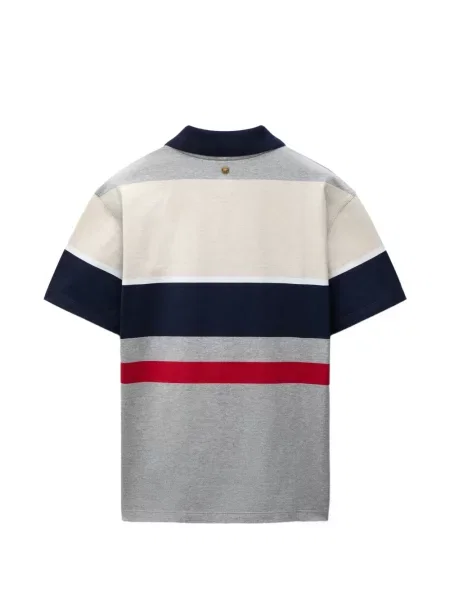Tricou Versace cu dungi din jerseu gri