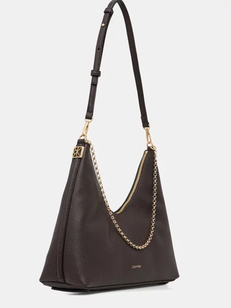 Calvin Klein mala torba hobo za žene od imitacije kože smeđa