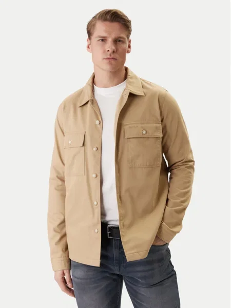 HUGO Риза Epoldo Oversize бежов