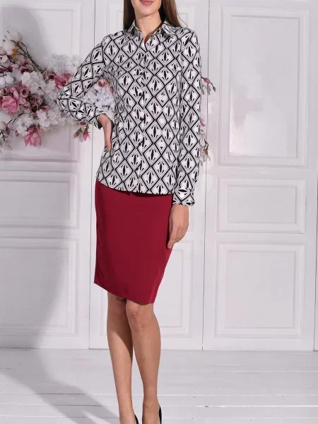 Спідниця міні LadyLike бавовна/поліестер червоний