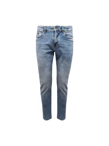 Skinny jeansy skinny Gas niebieskie
