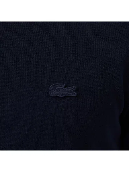 Lacoste Sweter Z Kołnierzykiem Polo Z Krótkim Rękawem Classic Fit granatowy