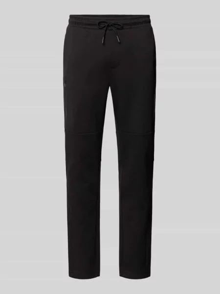 Spodnie dresowe z elastycznym pasem model GORDON FUSION' Jack & Jones czarne