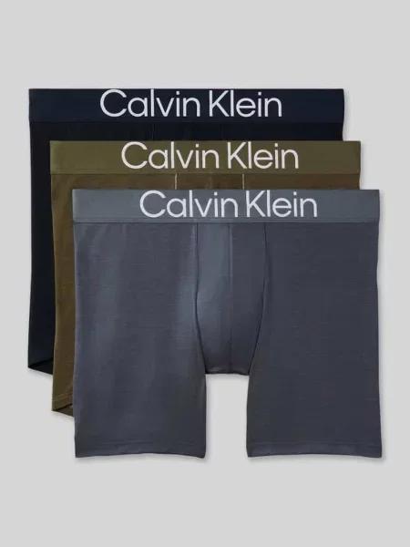 Majtki i obcisłe bokserki z mieszanka lyocellu w zestaw 3 szt. Calvin Klein Underwear oliwkowe