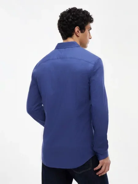 Tommy Jeans Cămașă închis albastru
