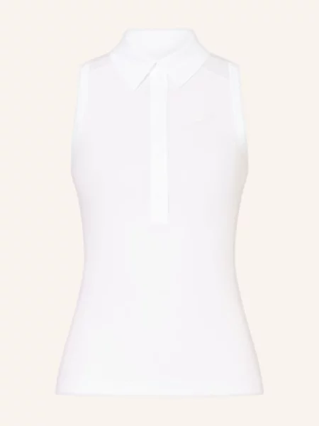 Lululemon Funkcyjna Koszulka Polo weiss białe