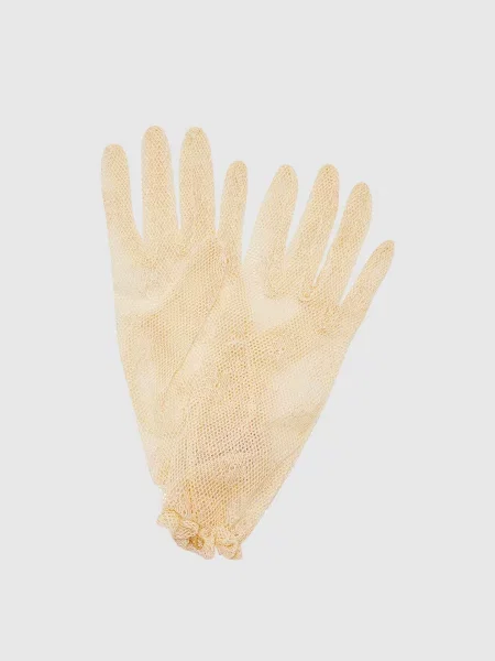 Рукавички у візерунок Valentino бежеві