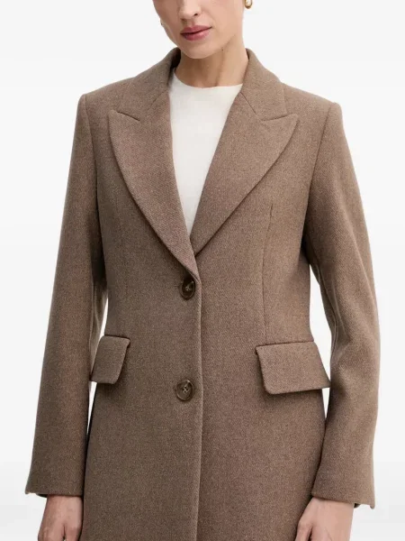 Płaszcz Sisley jednorzędowy brązowy