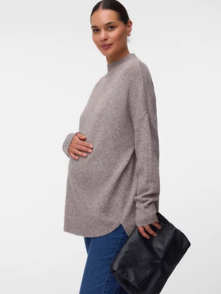 Vero Moda Maternity Πουλόβερ VMMPLAZA μελανζέ γκρι