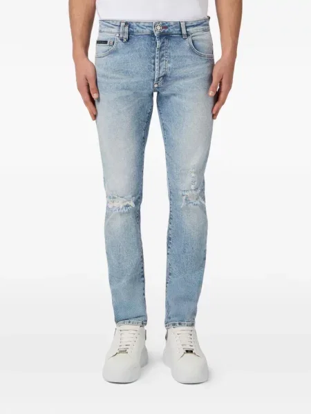 Дънки straight leg Philipp Plein синьо