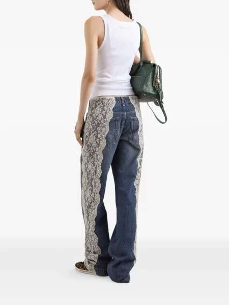 Blugi Dolce & Gabbana din dantelă albastru