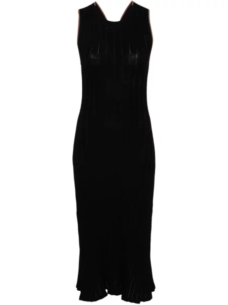 Rochie maxi Paul Smith cu dungi de costum negru