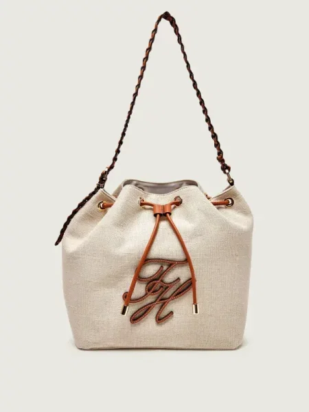 TOMMY HILFIGER Geantă tip sac crem / maro pueblo bej