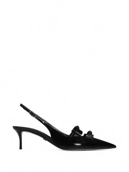 Pantofi cu toc Dolce & Gabbana slingback negru