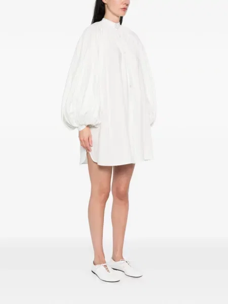 Sukienka Marrakshi Life z rękawami balonowymi garniturowa biała