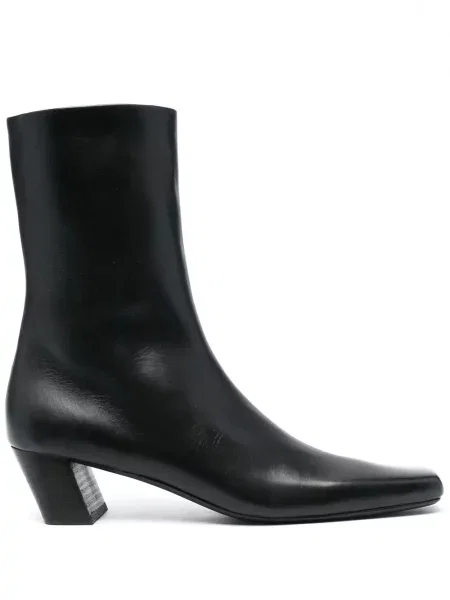 Botine Marsell cu vârf pătrat negru