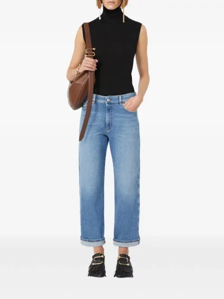 Blugi drepți Sportmax albastru