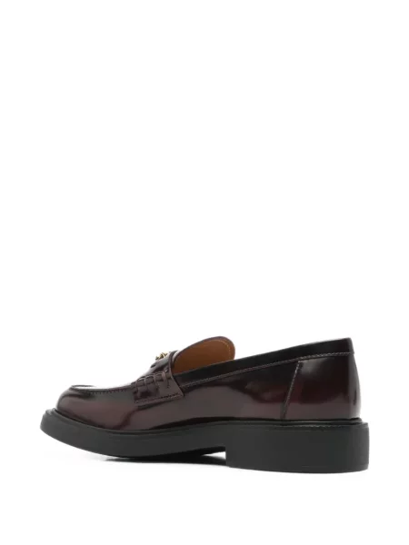 Bőr loafer Tod's autogrammal barna