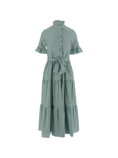 Rochie cu dungi F.it cu dungi de costum verde