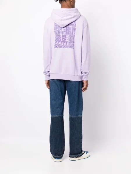 Hoodie Marcelo Burlon County Of Milan με σχέδιο μωβ