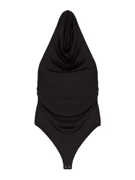 Bershka Bodi majica črna