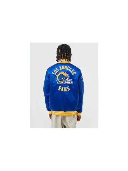 Geacă Mitchell & Ness din satin albastru