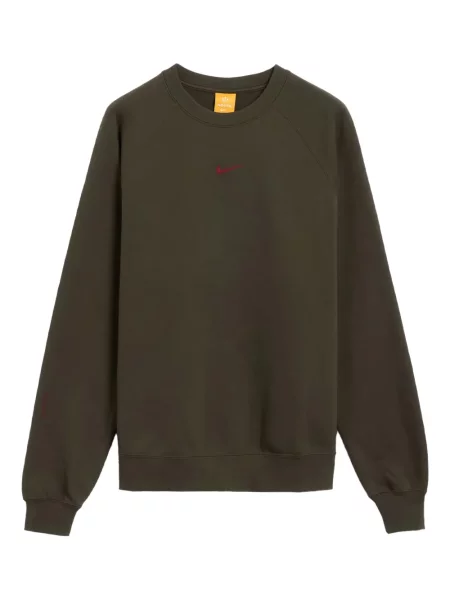 Плетен суитчър Nike бродиран зелено