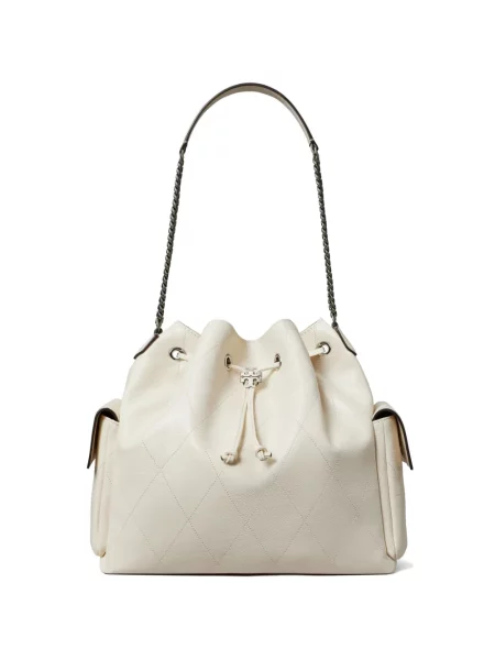 Geantă Tory Burch cu cordon alb