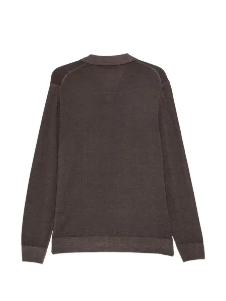 Με κολάρο πουλόβερ Piacenza Cashmere κασμίρ καφέ