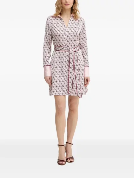 Gulerat rochie mini Guess roz