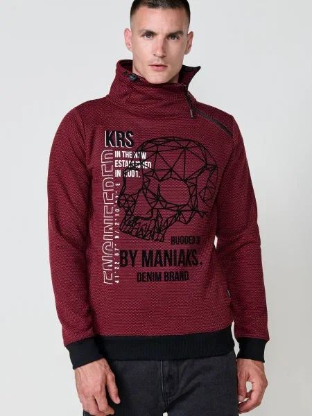 KOROSHI Majica rdeča / črna bela