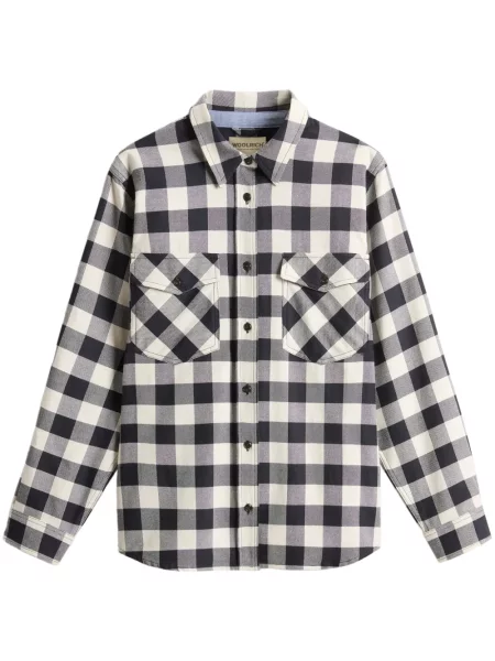 Cămașă Woolrich de flanelă albastru
