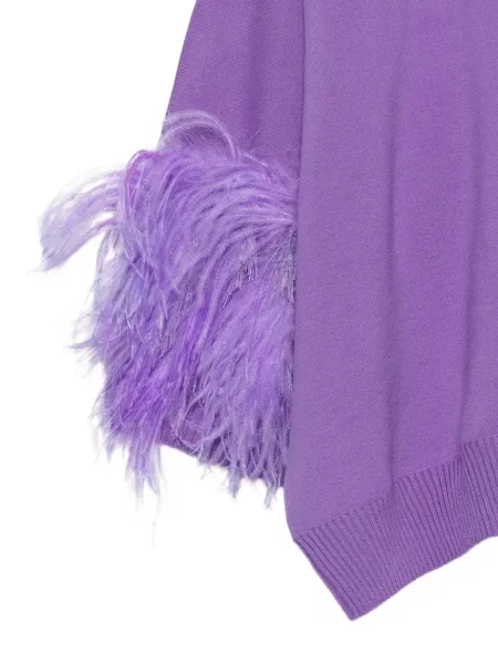 Pulover Alberta Ferretti cu pene violet