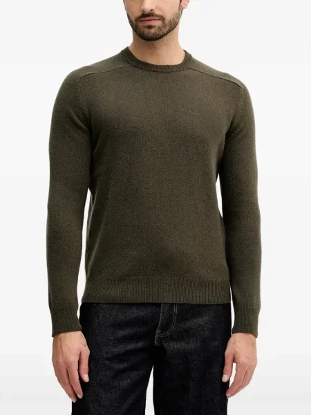 Pulover Benetton tricotate cu decolteu rotund verde