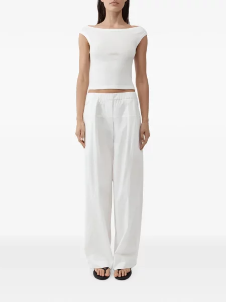 Pantaloni St. Agni alb