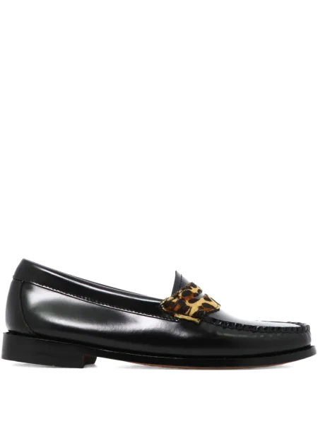Pantofi loafer G.h. Bass & Co cu imagine cu model leopard cu bretele negru