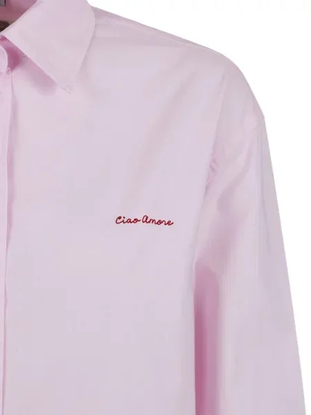 Cămașă Giada Benincasa cu broderie roz