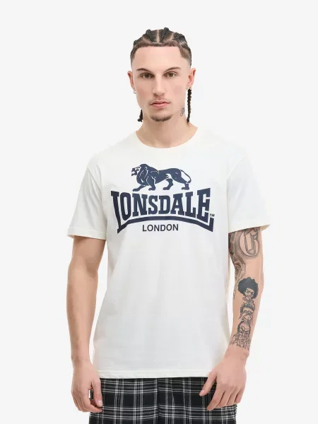 Футболка Lonsdale с автографом белая