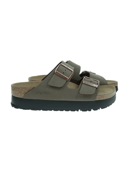BIRKENSTOCK Šľapky tmavobéžová hnedá