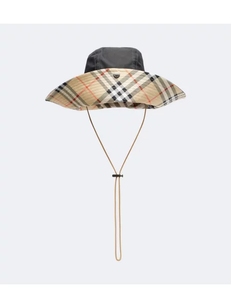 Pălărie de soare Burberry în carouri negru
