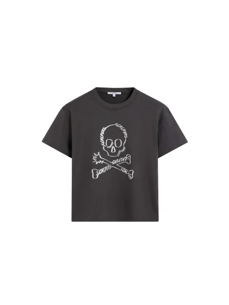 Scalpers Tricou gri închis alb