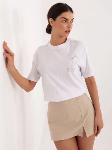 Tricou Eight 2 Nine scurt alb