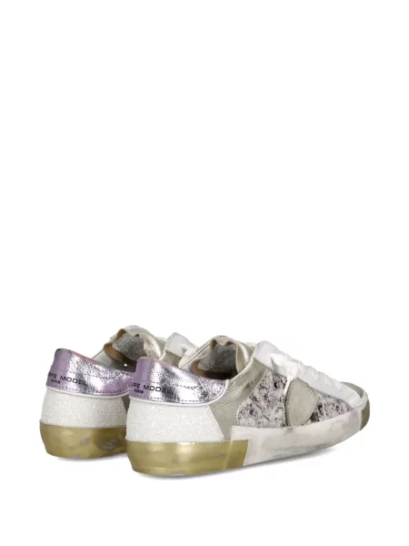 Sneakerși Philippe Model Paris din piele zdrențuiți alb