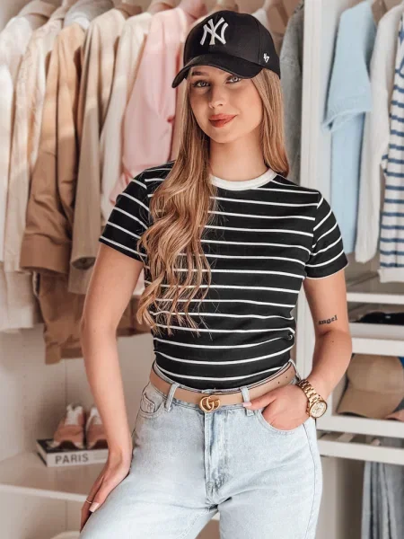 Tricou Dstreet cu dungi negru