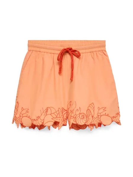 VERO MODA Hlače VMLUCIA / ciglasto crvena narančasta