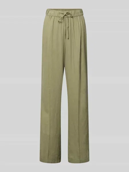 Krój relaxed fit luźne spodnie z mieszanki lnu i S.oliver Red Label